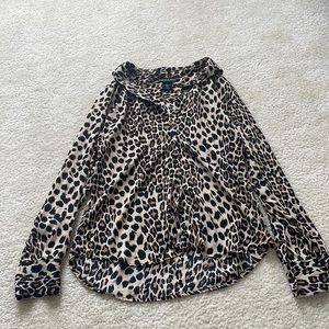 Cynthia Rowley Cheetah blouse